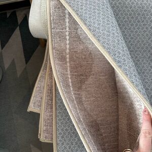 Orla tan ruggable runner rug beige